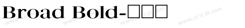 Broad Bold字体转换